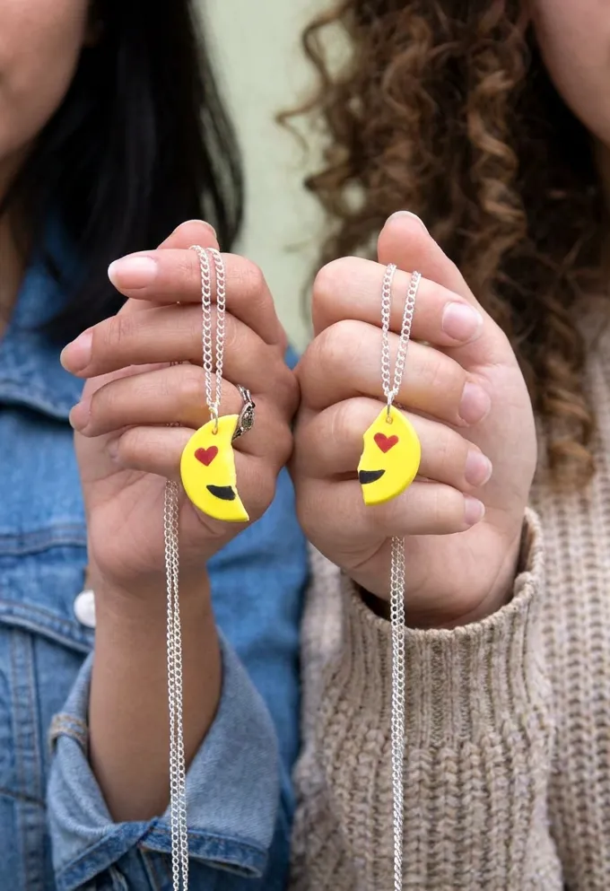Two Matching Clay Necklaces