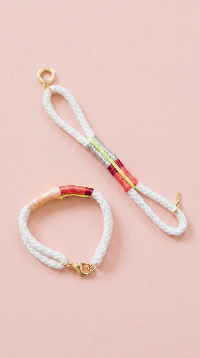 A Bracelet Woven From Rope