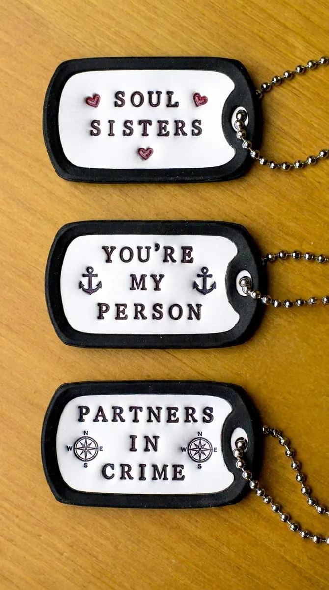 Friendship Tags, Stamped by Hand