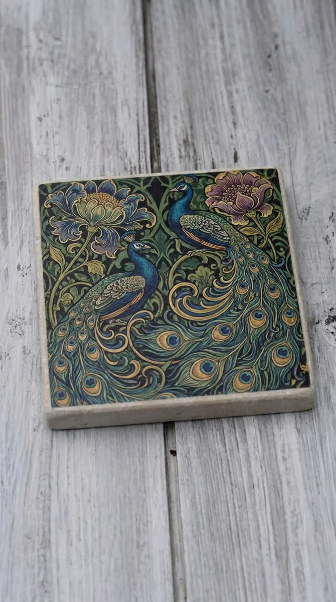 Painted Tile Coasters