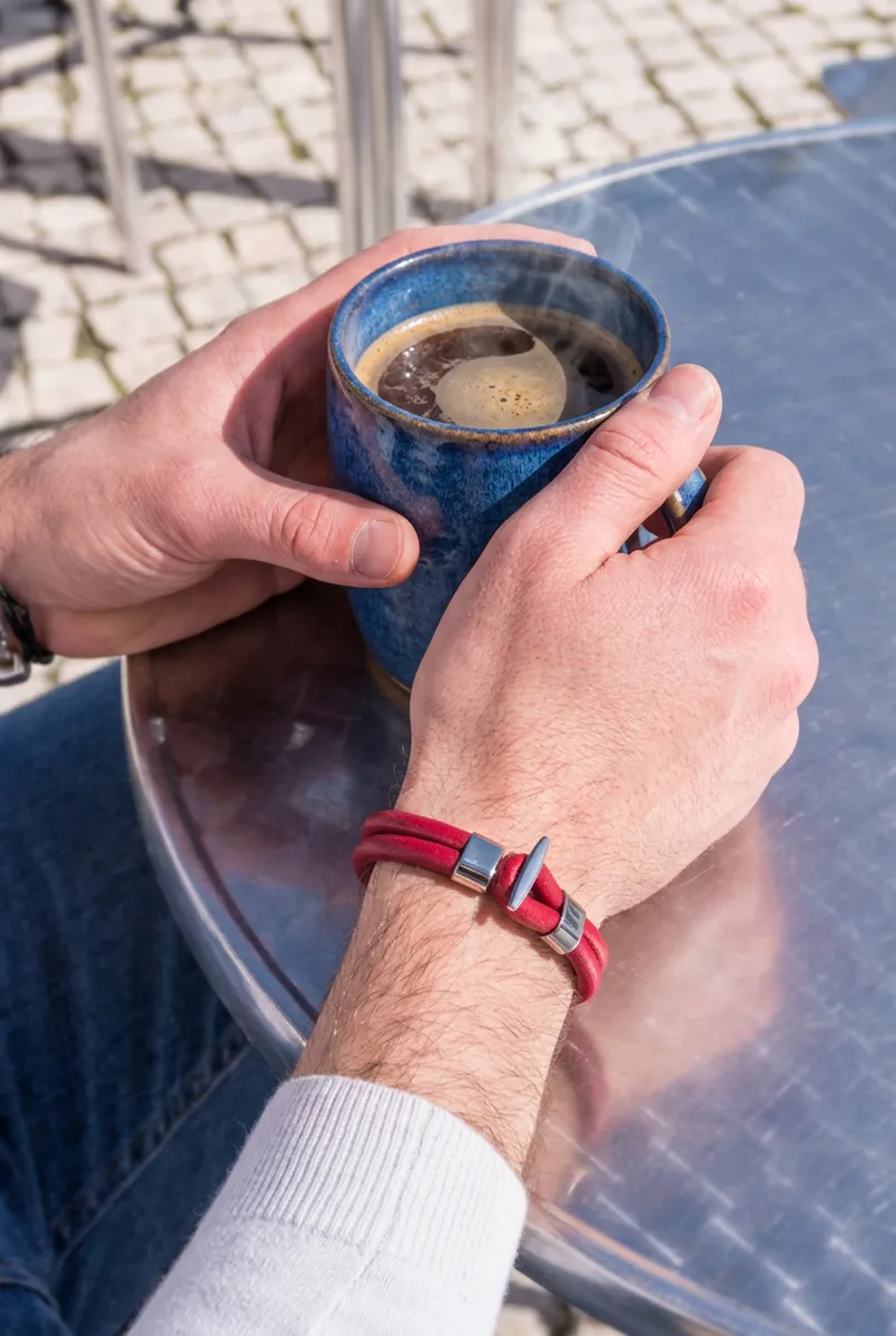 A Braided Leather Bracelet