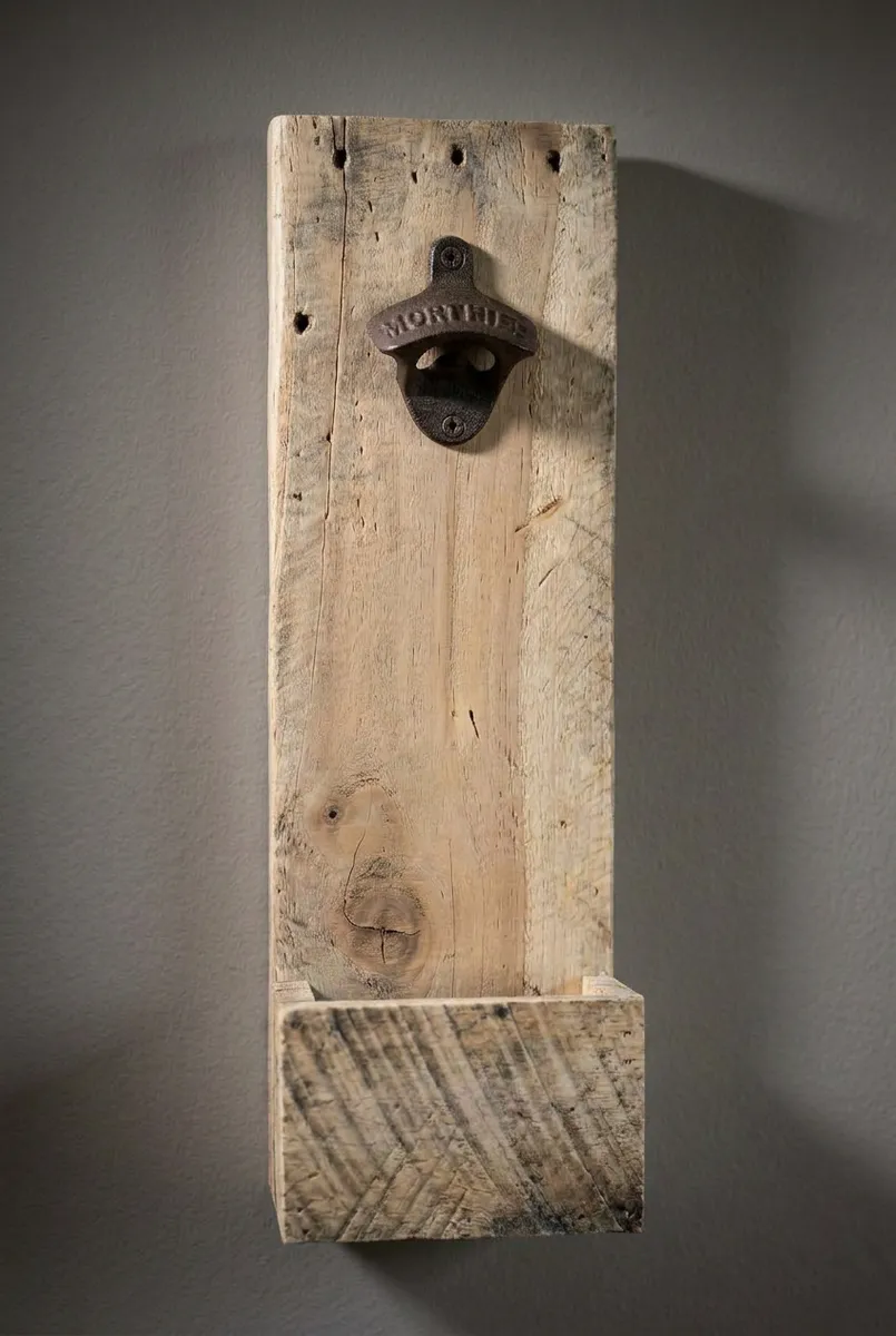 A Reclaimed Wood Bottle Opener