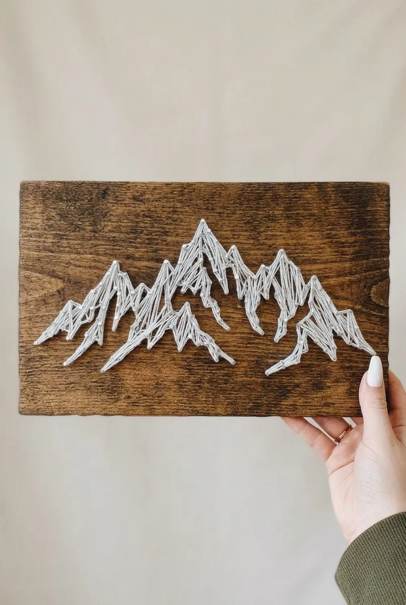 Mountain-Range String Art