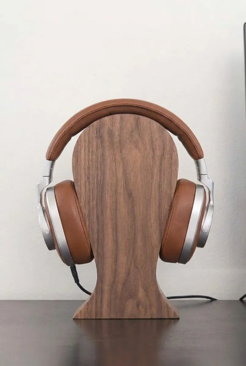 A Wooden Headphone Stand